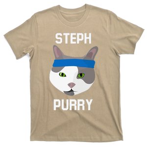 Steph Purry Cat Funny Basketball T-Shirt