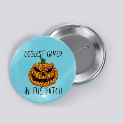 Scary Pumpkin Coolest Gamer In The Patch Halloween Vibe Great Gift Button