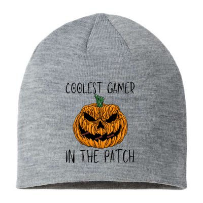 Scary Pumpkin Coolest Gamer In The Patch Halloween Vibe Great Gift Sustainable Beanie
