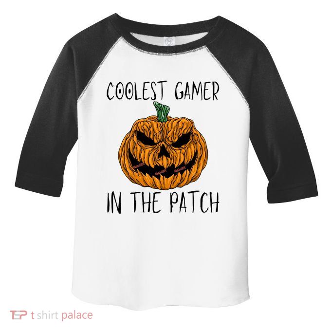 Scary Pumpkin Coolest Gamer In The Patch Halloween Vibe Great Gift Toddler Fine Jersey T-Shirt