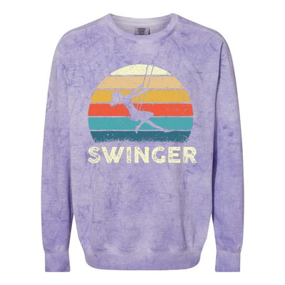 Swinger Polyamory Couple Swapping Swing Swinging Colorblast Crewneck Sweatshirt