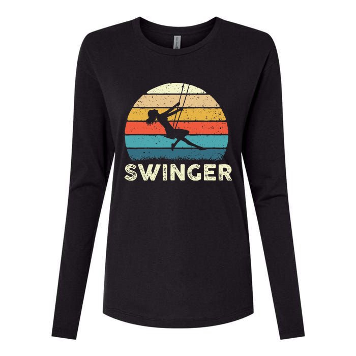 Swinger Polyamory Couple Swapping Swing Swinging Womens Cotton Relaxed Long Sleeve T-Shirt