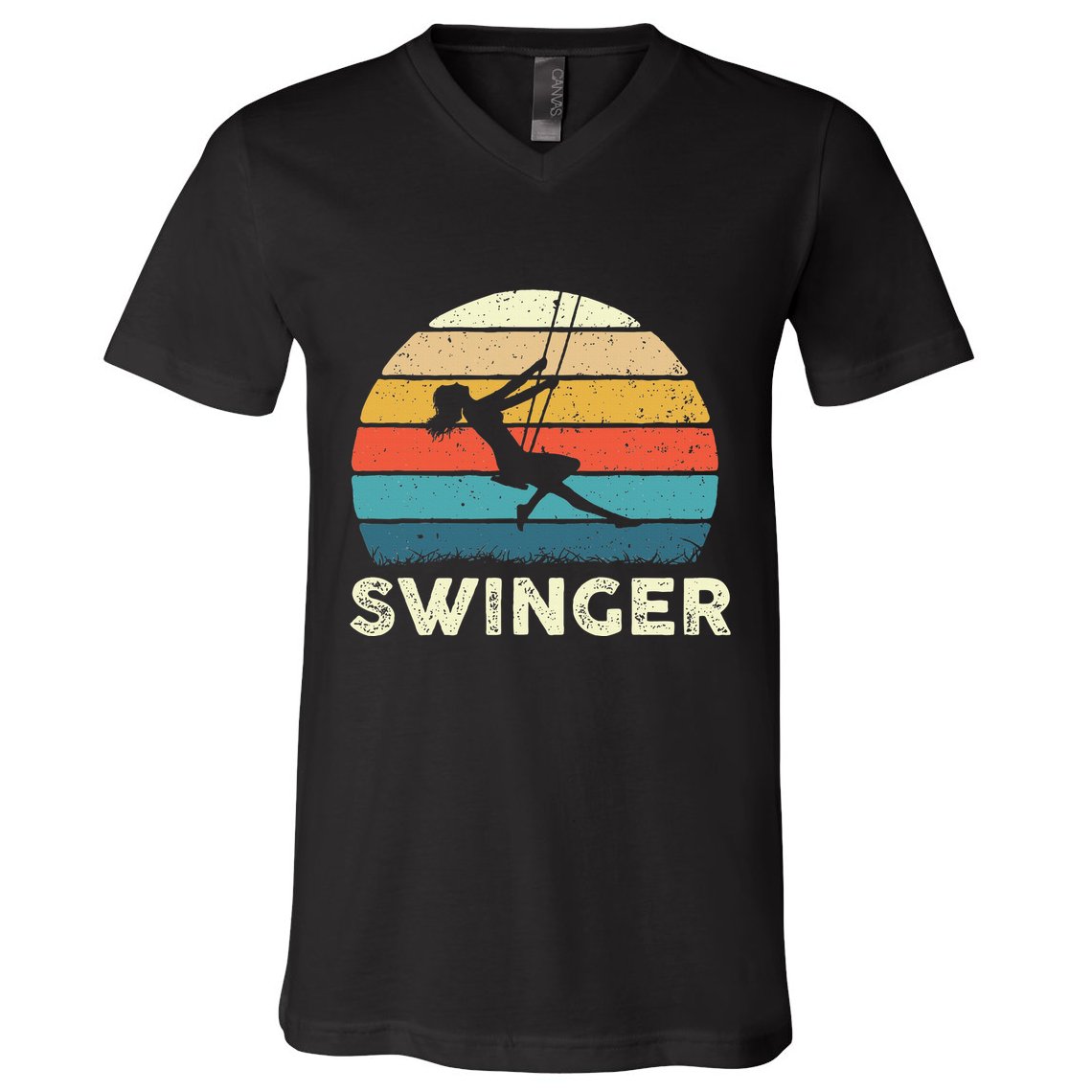 Swinger Polyamory Couple Swapping Swing Swinging V-Neck T-Shirt
