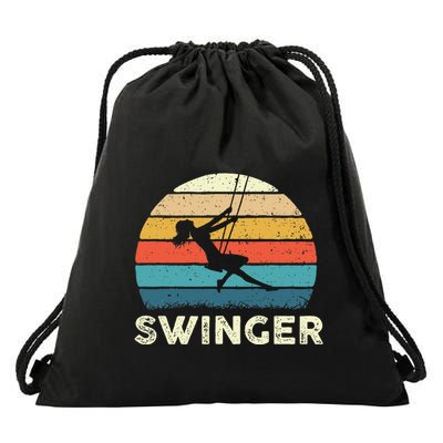 Swinger Polyamory Couple Swapping Swing Swinging Drawstring Bag