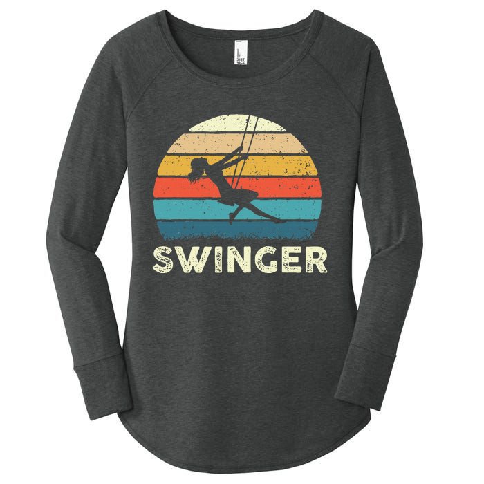 Swinger Polyamory Couple Swapping Swing Swinging Women's Perfect Tri Tunic Long Sleeve Shirt