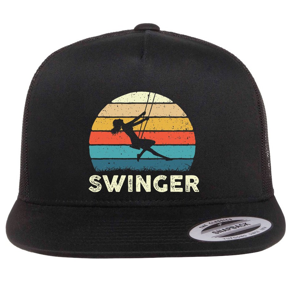 Swinger Polyamory Couple Swapping Swing Swinging Flat Bill Trucker Hat