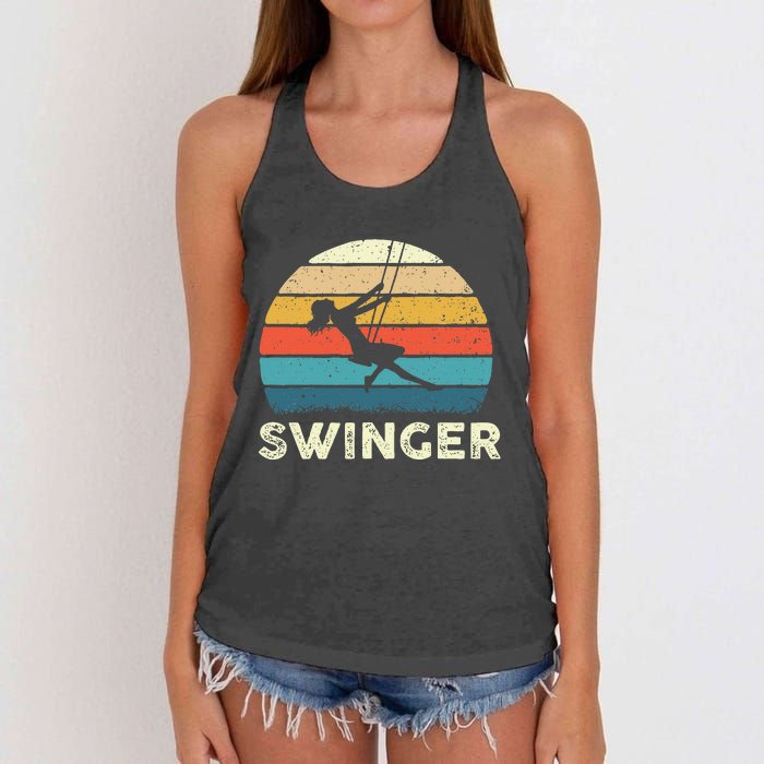 Swinger Polyamory Couple Swapping Swing Swinging Women's Knotted Racerback Tank