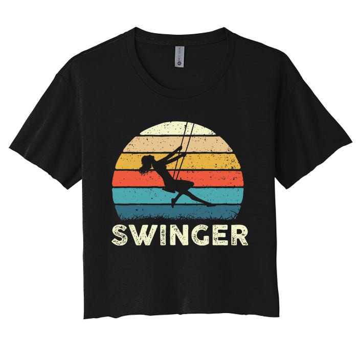 Swinger Polyamory Couple Swapping Swing Swinging Women's Crop Top Tee