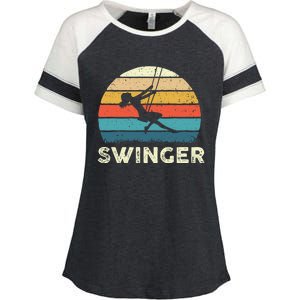 Swinger Polyamory Couple Swapping Swing Swinging Enza Ladies Jersey Colorblock Tee