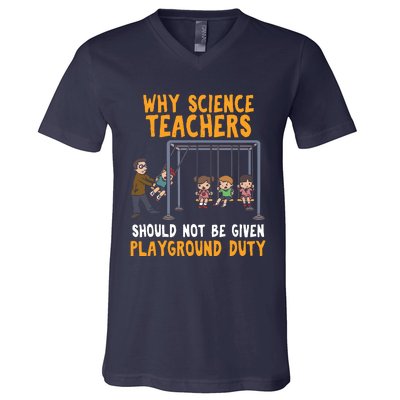 Science Physicist Chemist Teacher Vintage V-Neck T-Shirt