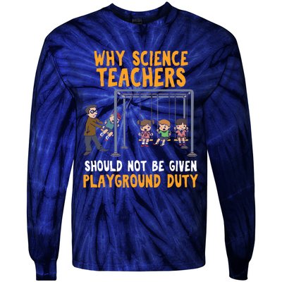 Science Physicist Chemist Teacher Vintage Tie-Dye Long Sleeve Shirt