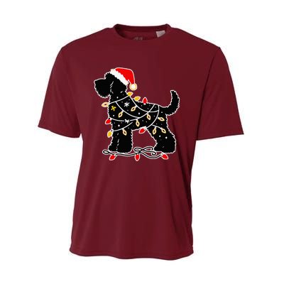 Santa Puppy Christmas Lights Performance Sprint T-Shirt