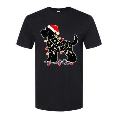 Santa Puppy Christmas Lights Softstyle CVC T-Shirt