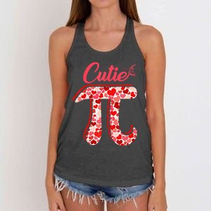 Spiral Pi Color Numbers Teacher Student Pi Day Women's Knotted Racerback Tank