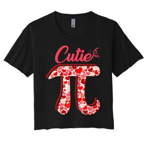 Spiral Pi Color Numbers Teacher Student Pi Day Women's Crop Top Tee