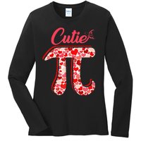 Spiral Pi Color Numbers Teacher Student Pi Day Ladies Long Sleeve Shirt