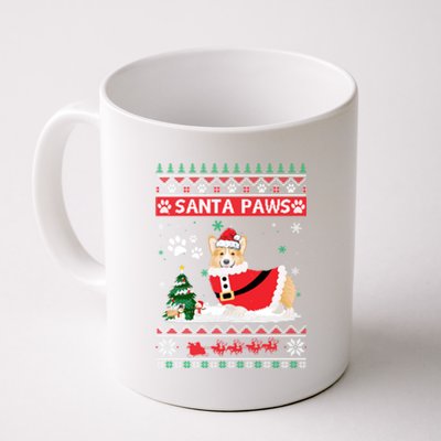 Santa Paws Corgi Merry Christmas Dog Funny Xmas Gift Coffee Mug