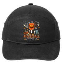 Scary Pickleball Costume: Halloween Skeleton Lover 7-Panel Snapback Hat