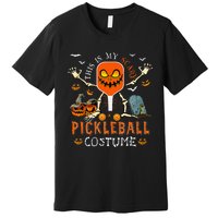 Scary Pickleball Costume: Halloween Skeleton Lover Premium T-Shirt