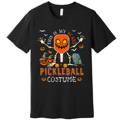 Scary Pickleball Costume: Halloween Skeleton Lover Premium T-Shirt