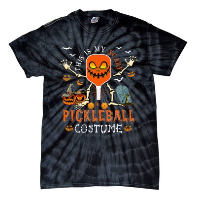 Scary Pickleball Costume: Halloween Skeleton Lover Tie-Dye T-Shirt