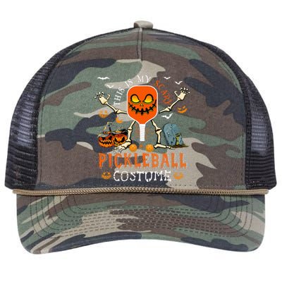 Scary Pickleball Costume: Halloween Skeleton Lover Retro Rope Trucker Hat Cap