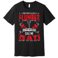 Some People Call Me A Plumber Dad Funny Plumbing Premium T-Shirt