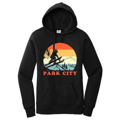 Ski Park City Utah Vintage Snow Skiing Vacation Women's Pullover Hoodie