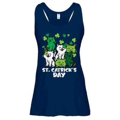 St Patricks Catricks Day Cats Saint Pattys Wo Girl Ladies Essential Flowy Tank