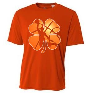 St Patrick's Day Basketball Shamrock Lucky Gift Cooling Performance Crew T-Shirt