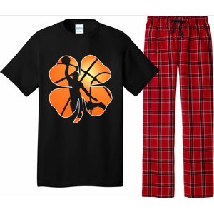 St Patrick's Day Basketball Shamrock Lucky Gift Pajama Set