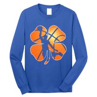 St Patrick's Day Basketball Shamrock Lucky Gift Long Sleeve Shirt