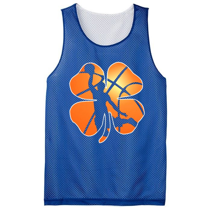 St Patrick's Day Basketball Shamrock Lucky Gift Mesh Reversible Basketball Jersey Tank