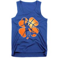 St Patrick's Day Basketball Shamrock Lucky Gift Tank Top