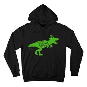 St Patricks Day Dinosaur Lucky Saurus Irish Shamrock Boy Hoodie