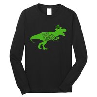 St Patricks Day Dinosaur Lucky Saurus Irish Shamrock Boy Long Sleeve Shirt