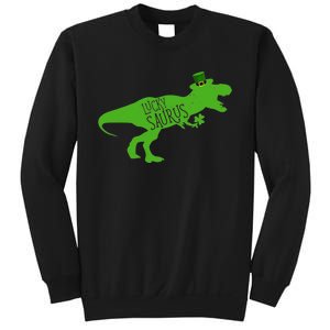 St Patricks Day Dinosaur Lucky Saurus Irish Shamrock Boy Sweatshirt