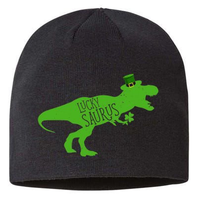 St Patricks Day Dinosaur Lucky Saurus Irish Shamrock Boy Sustainable Beanie