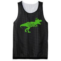 St Patricks Day Dinosaur Lucky Saurus Irish Shamrock Boy Mesh Reversible Basketball Jersey Tank