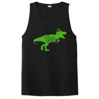 St Patricks Day Dinosaur Lucky Saurus Irish Shamrock Boy PosiCharge Competitor Tank