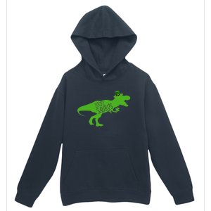 St Patricks Day Dinosaur Lucky Saurus Irish Shamrock Boy Urban Pullover Hoodie