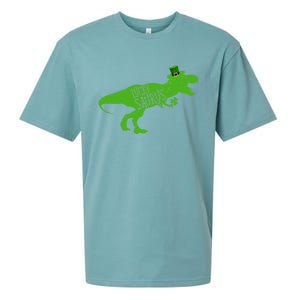 St Patricks Day Dinosaur Lucky Saurus Irish Shamrock Boy Sueded Cloud Jersey T-Shirt