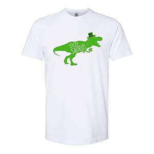 St Patricks Day Dinosaur Lucky Saurus Irish Shamrock Boy Softstyle CVC T-Shirt