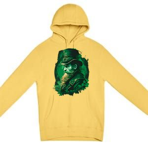 St Patricks Day Leprechaun Graphic Premium Pullover Hoodie