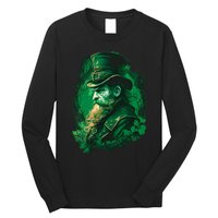 St Patricks Day Leprechaun Graphic Long Sleeve Shirt