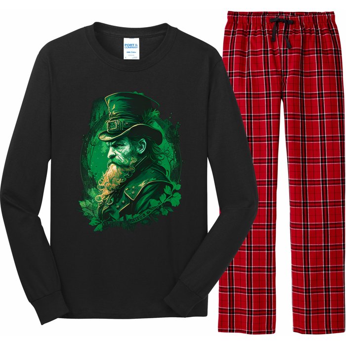 St Patricks Day Leprechaun Graphic Long Sleeve Pajama Set