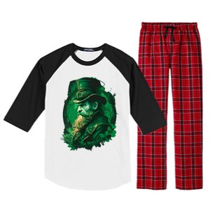 St Patricks Day Leprechaun Graphic Raglan Sleeve Pajama Set