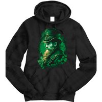 St Patricks Day Leprechaun Graphic Tie Dye Hoodie