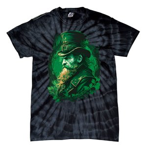 St Patricks Day Leprechaun Graphic Tie-Dye T-Shirt