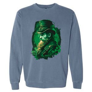 St Patricks Day Leprechaun Graphic Garment-Dyed Sweatshirt